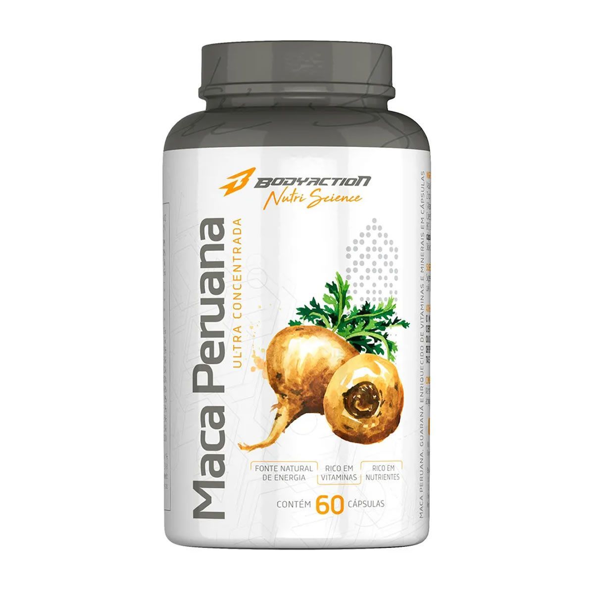 Maca Peruana - 60 C�psulas - Body Action*** Data Venc. 28/02/2022