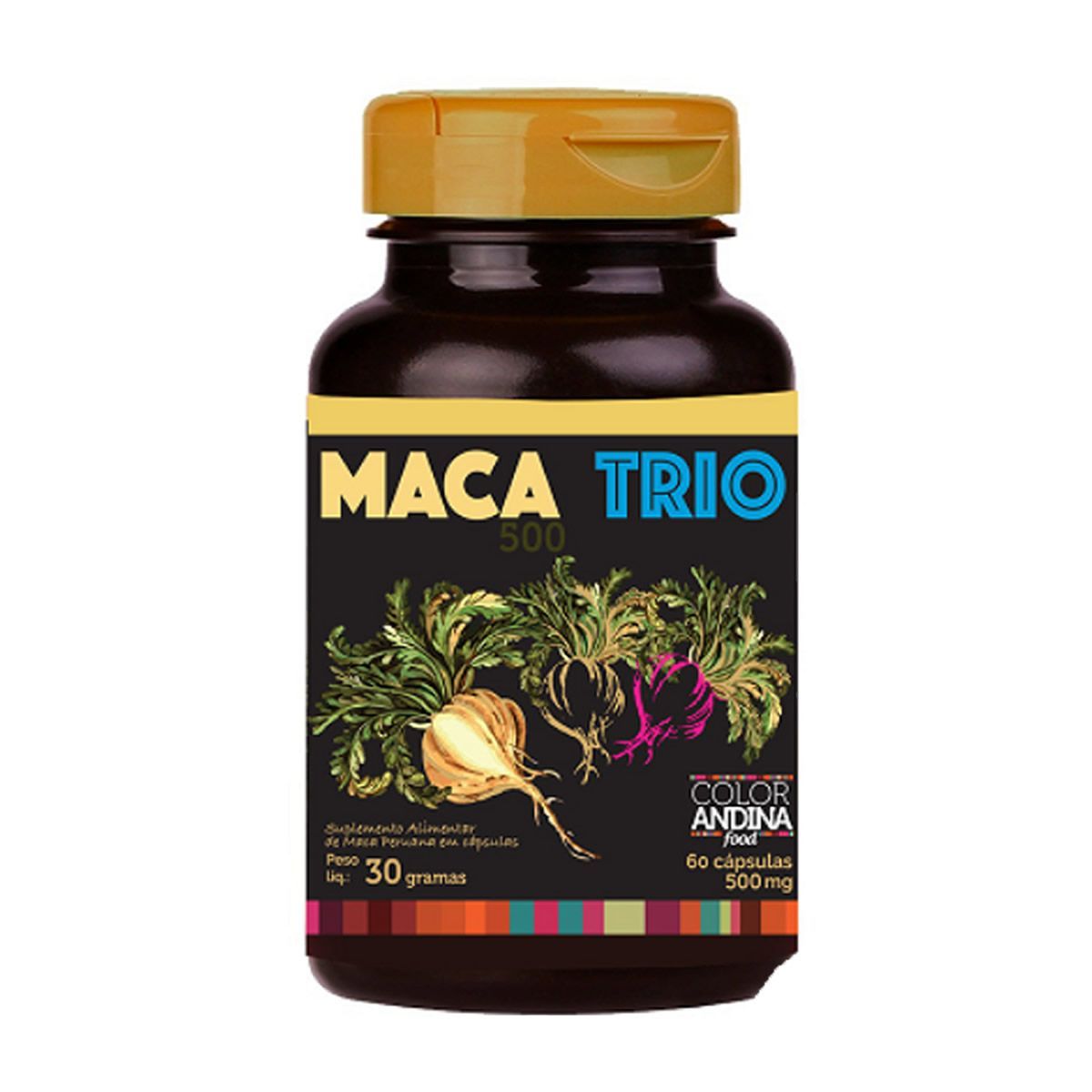 Maca Peruana Trio - 60 C�psulas - Color Andina