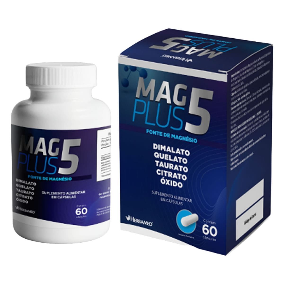 Mag Plus 5 - 60 C�psulas - Herbamed