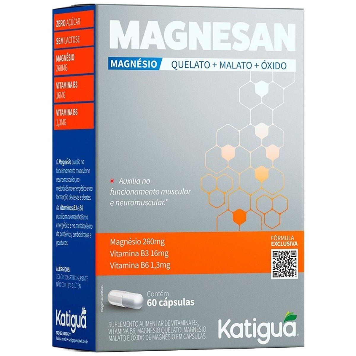 Magnesan 500mg - 60 C�psulas - Katigu�