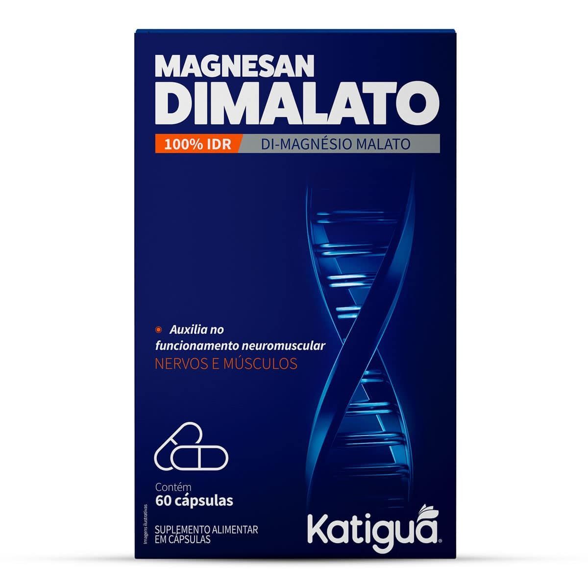Magnesan Magn�sio Dimalato - 60 C�spulas - Katigu�