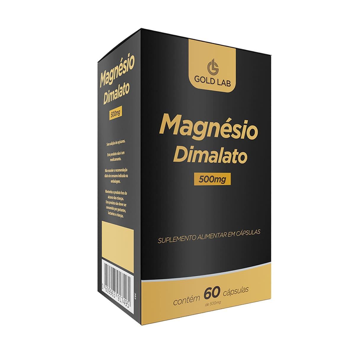 Magn�sio Dimalato - 60 C�psulas - Gold Lab