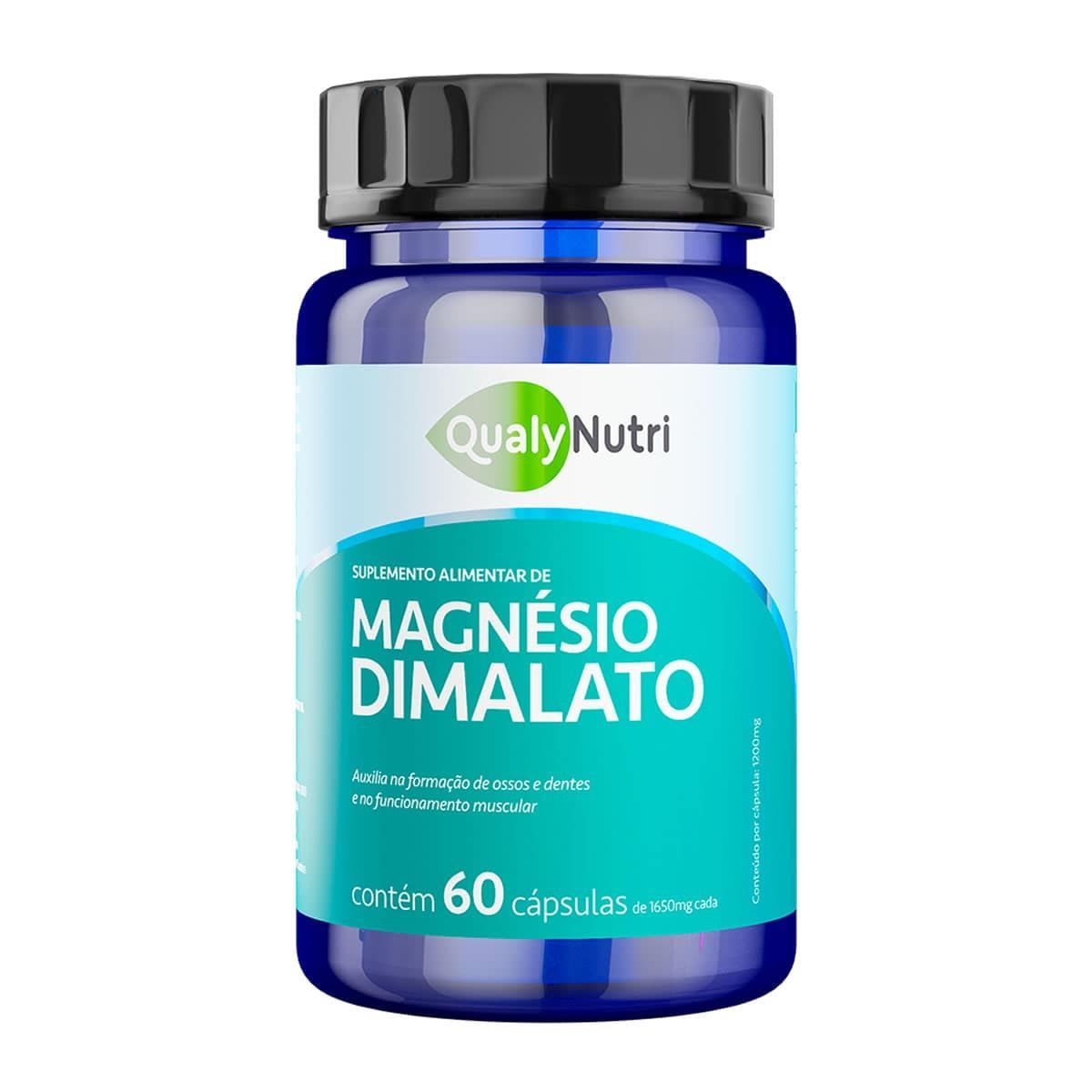 Magn�sio Dimalato - 60 C�psulas - QualyNutri