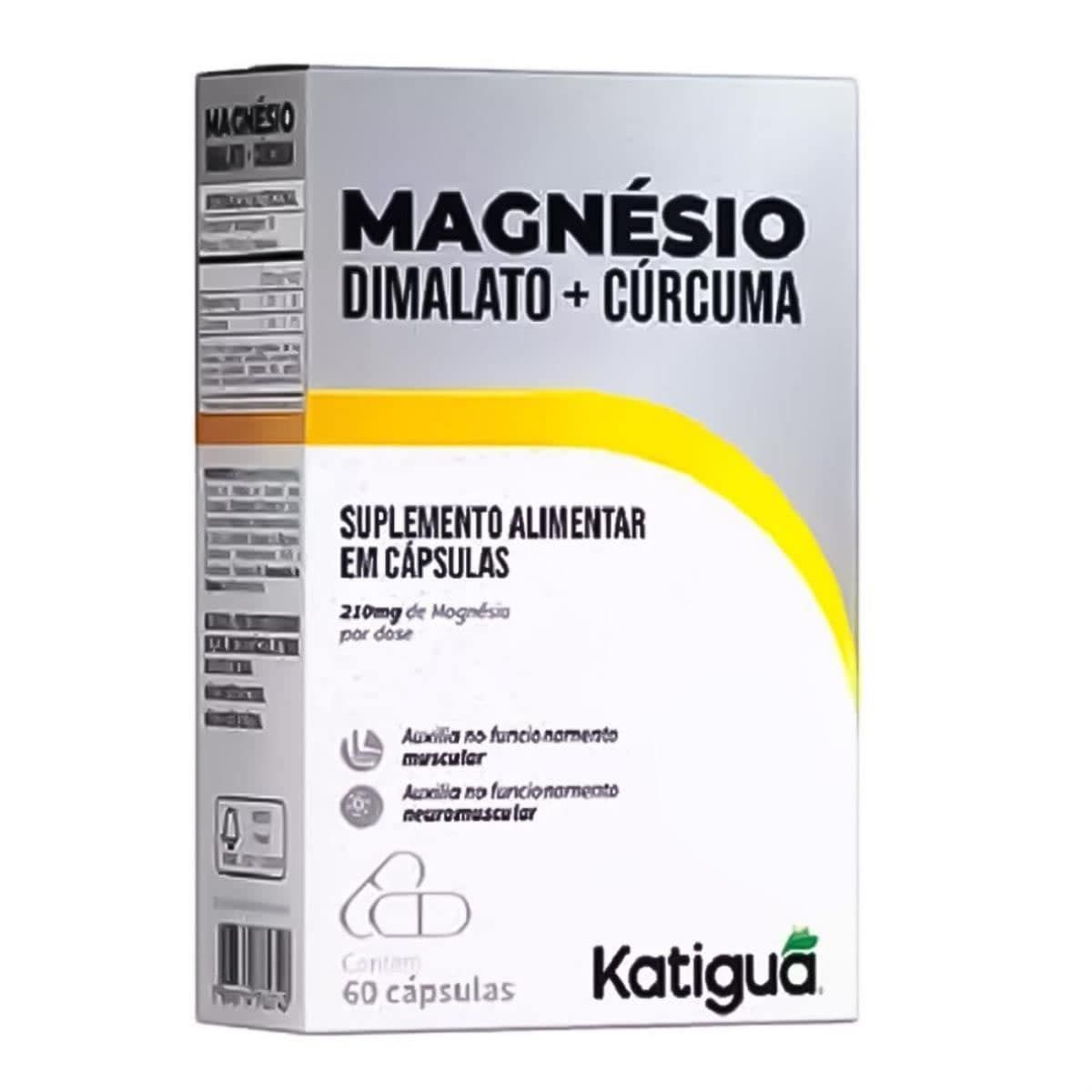 Magn�sio Dimalato + C�rcuma - 60 C�psulas - Katigu�