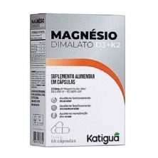 Magnesio Dimalato D3 + K2 - 60 C�psulas - Katigu�