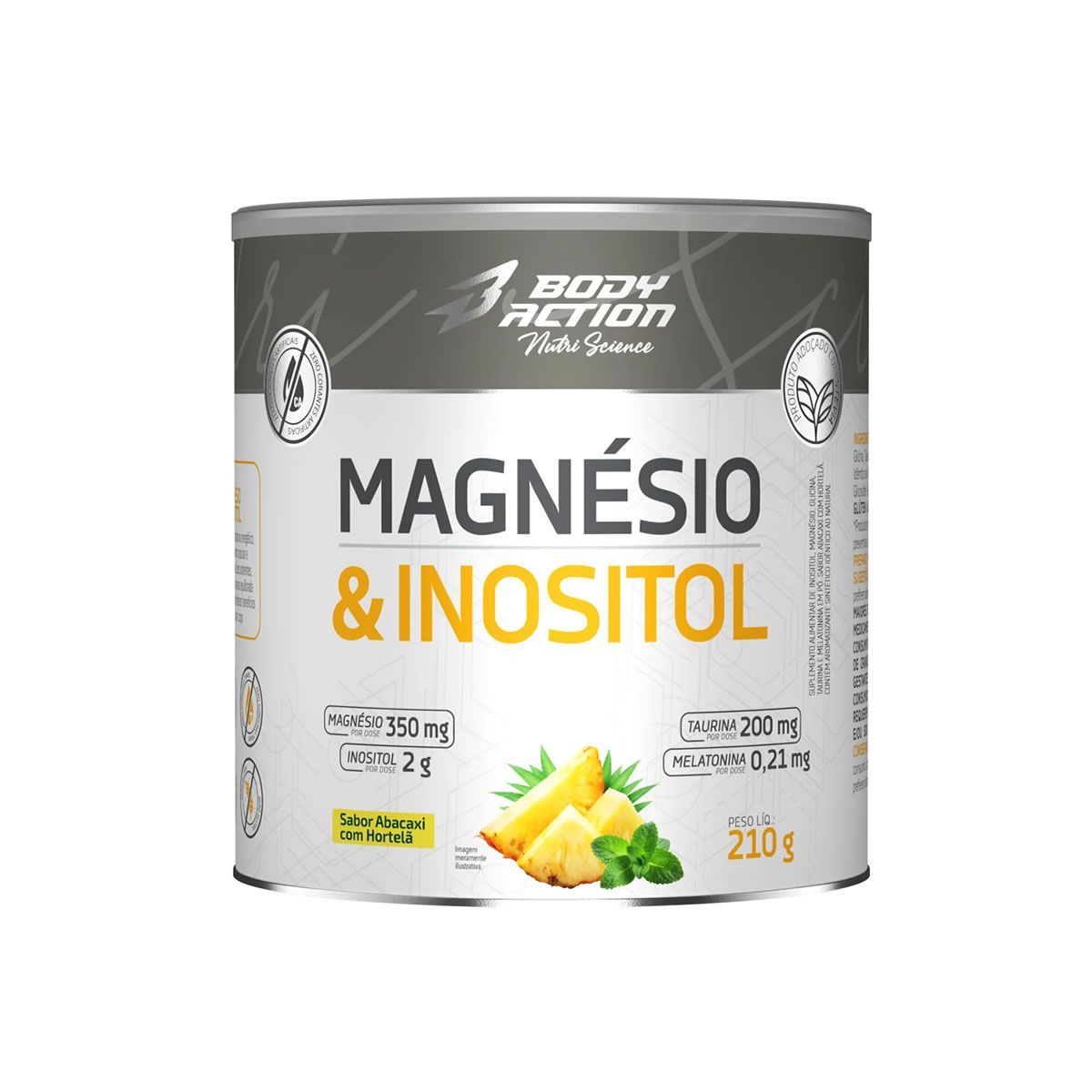Magnesio & Inositol - 210g Abacaxi Com Hortel� - Body Action