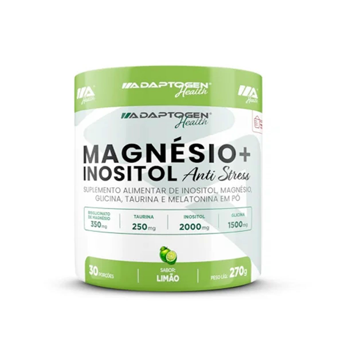 Magnesio + Inositol - 270g Lim�o - Adaptogen