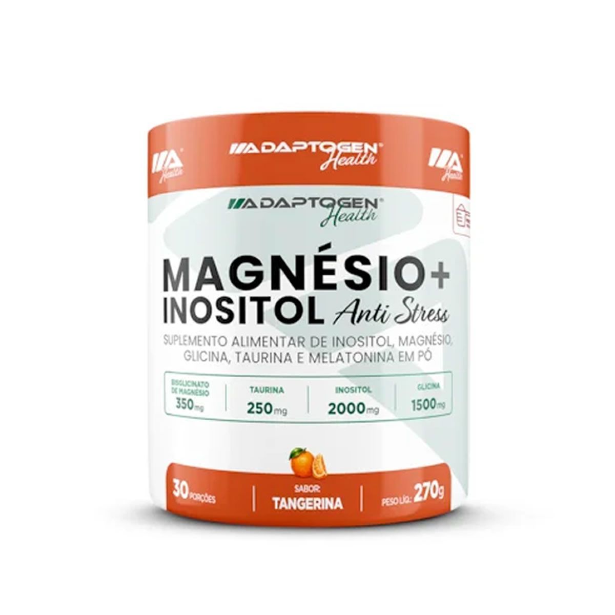 Magnesio + Inositol - 270g Tangerina - Adaptogen