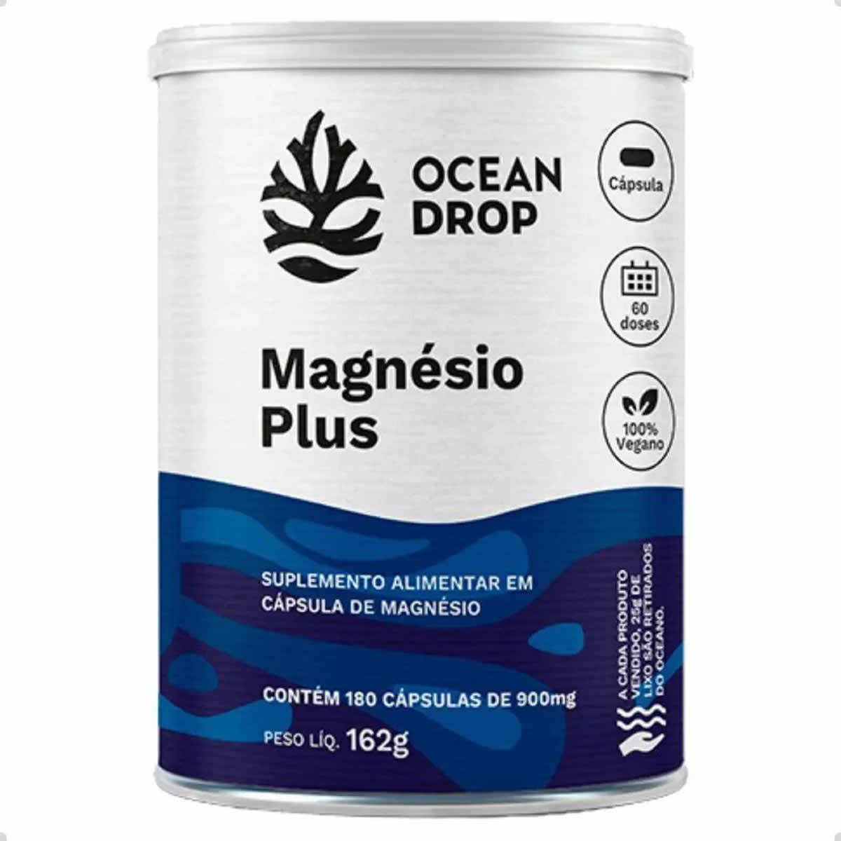 Magn�sio Plus - 180 C�psulas - Ocean Drop