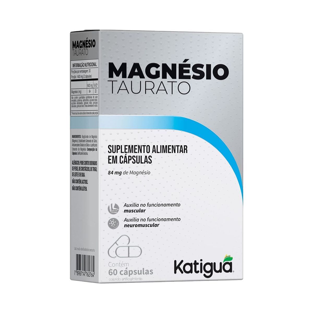 Magn�sio Taurato - 60 C�psulas - Katigu�