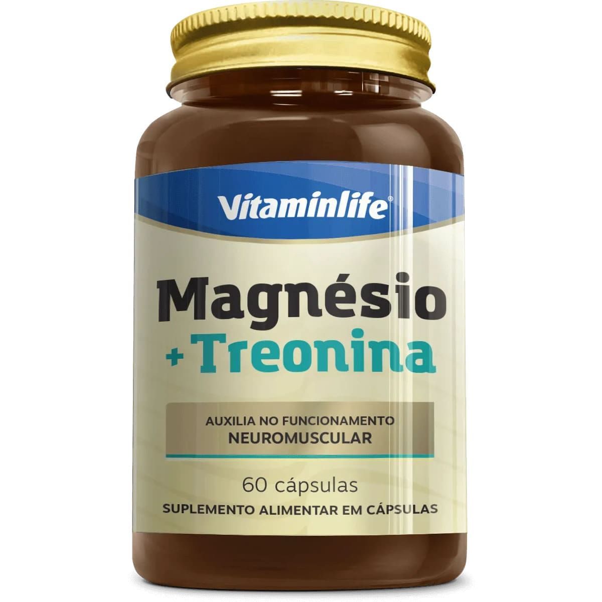 Magn�sio + Treonina - 60 C�psulas - VitaminLife