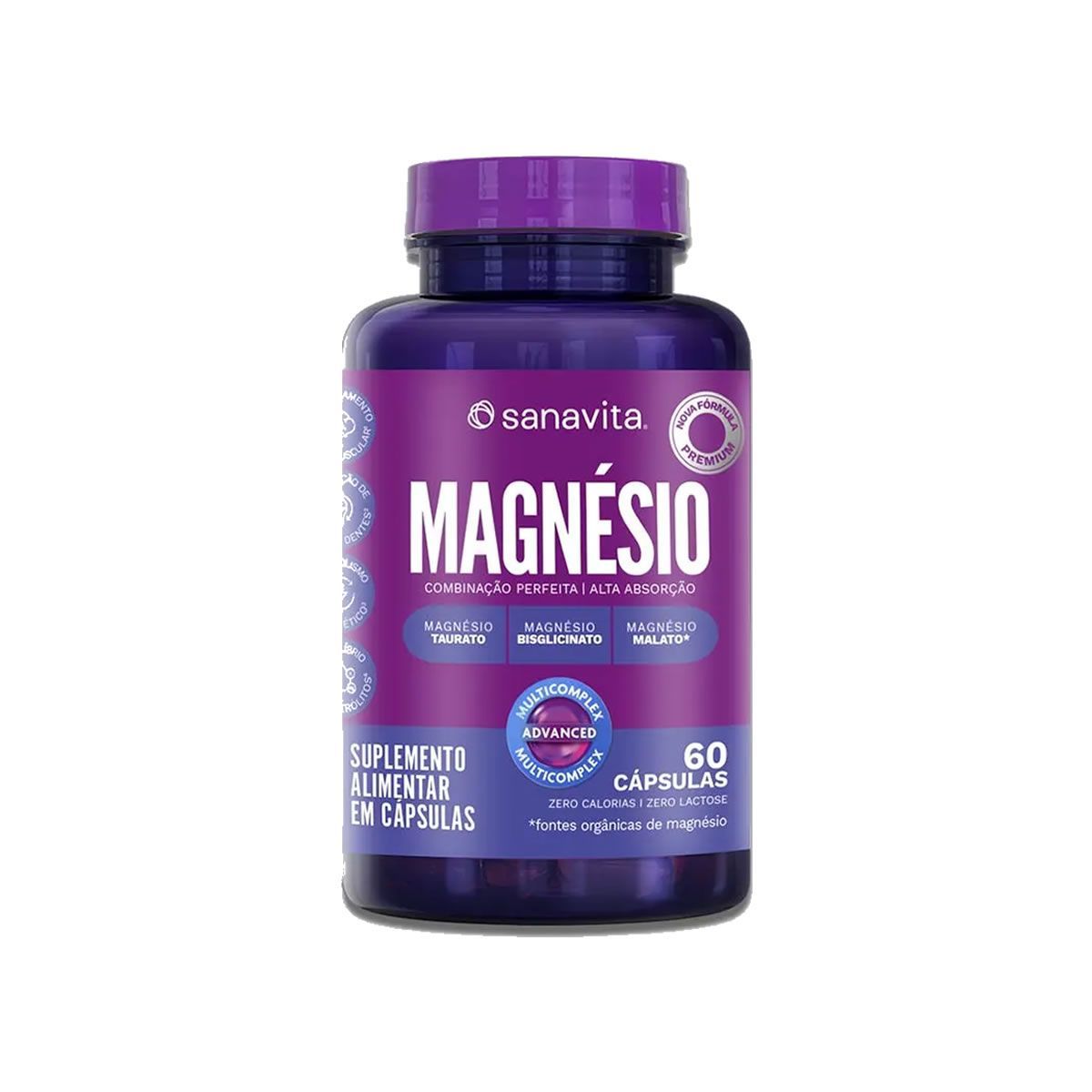Magn�sio Tri Complex - 60 C�psulas - Sanavita