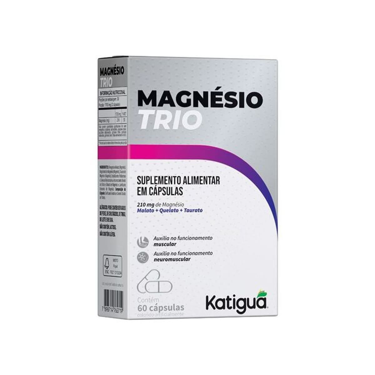 Magn�sio Trio - 60 C�psulas - Katigu�