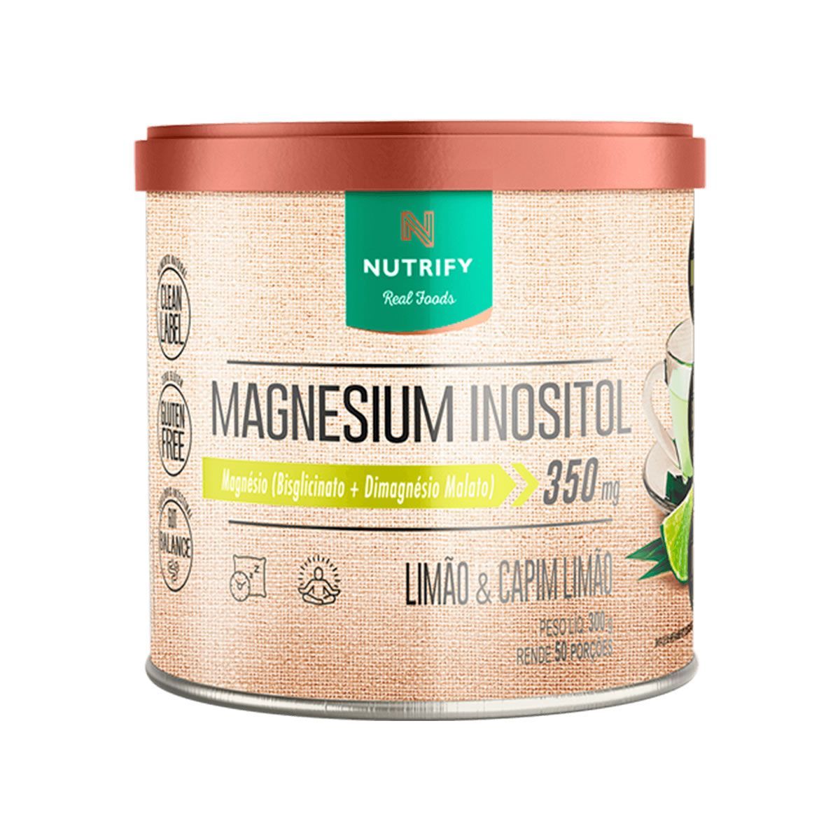Magnesium Inositol - 300g Lim�o e Capim Lim�o - Nutrify*** Data Venc. 30/09/2025