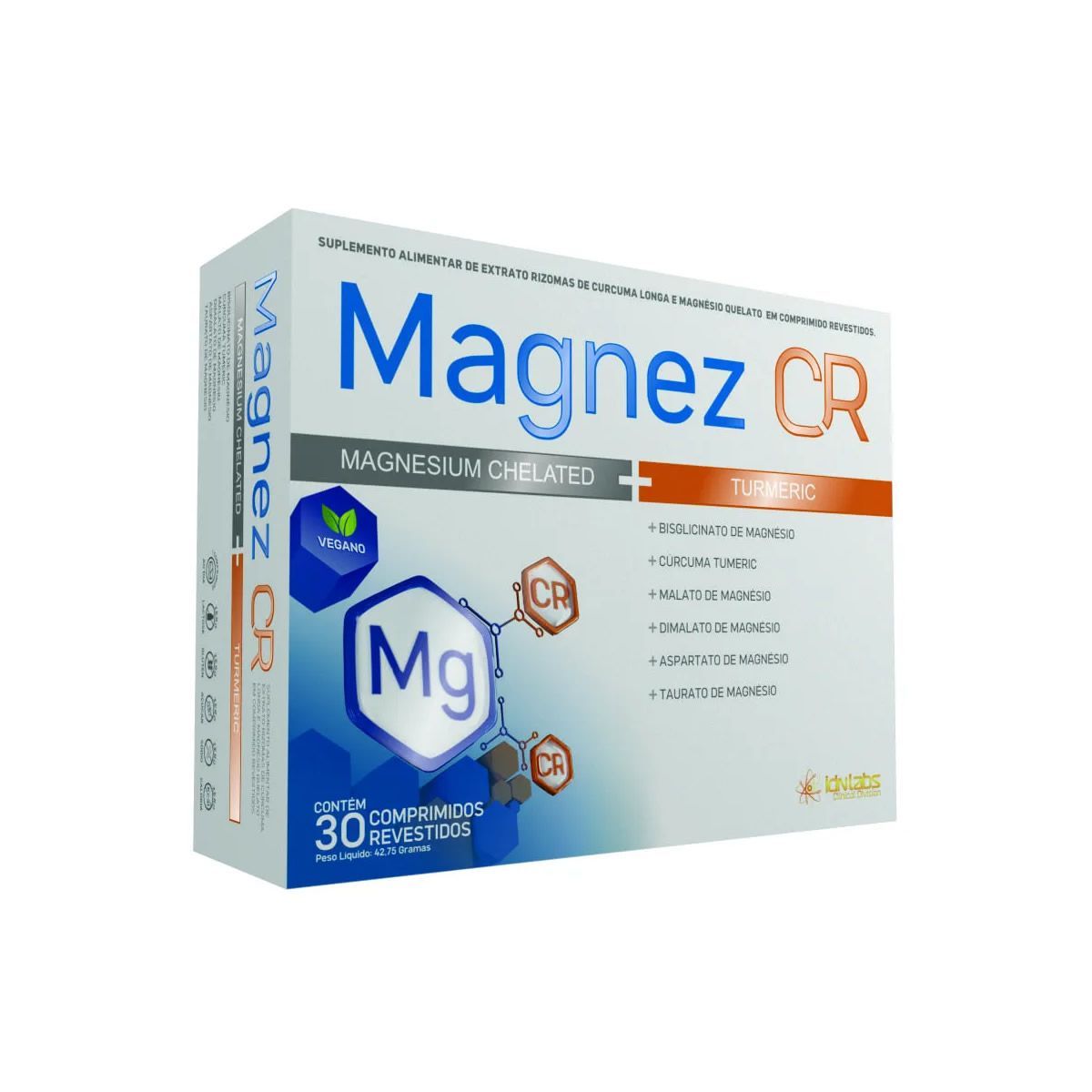 Magnez CR - 30 Comprimidos - IDN Labs