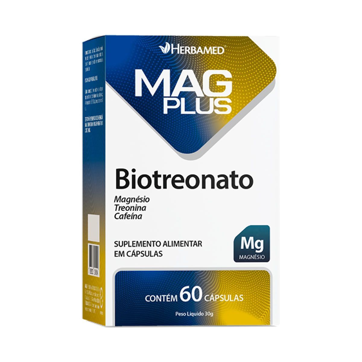MagPlus Biotreonato - 60 C�psulas - Herbamed