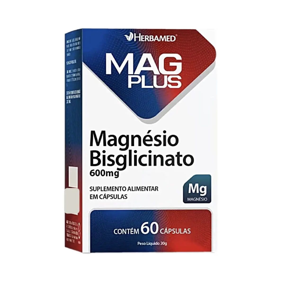 MagPlus Magn�sio Bisglicinato - 60 C�psulas - Herbamed