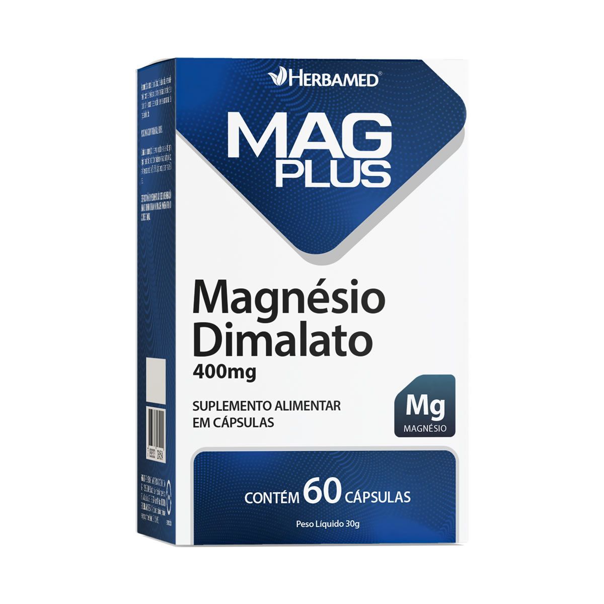 MagPlus Magn�sio Dimalato - 60 C�psulas - Herbamed	