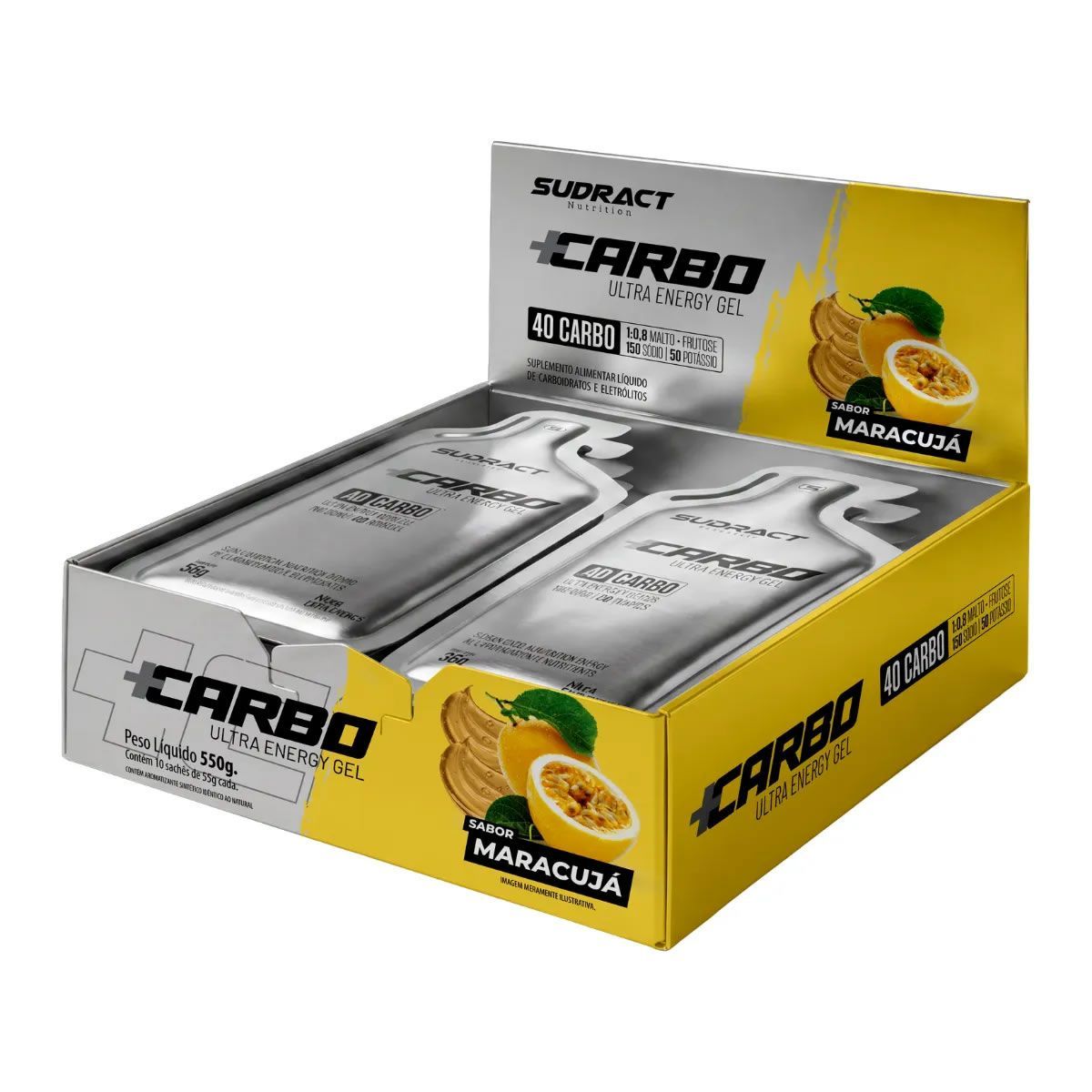 Mais Carbo Gel - 10 Sach�s 55g Maracuj� - Sudract
