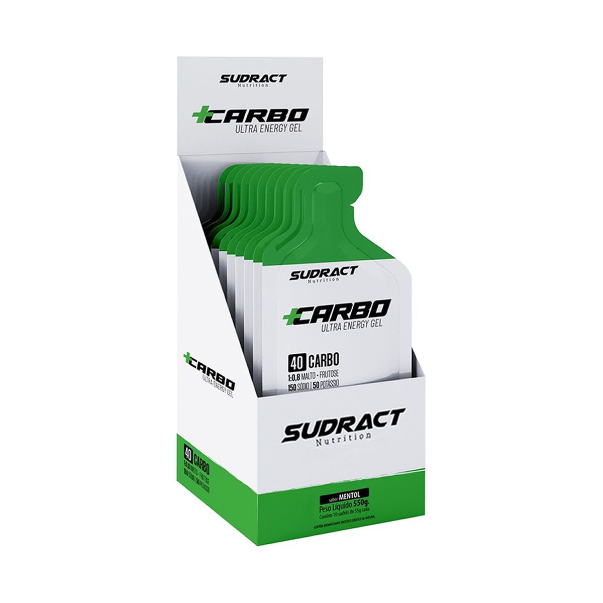 Mais Carbo Gel - 10 Sach�s 55g Mentol - Sudract