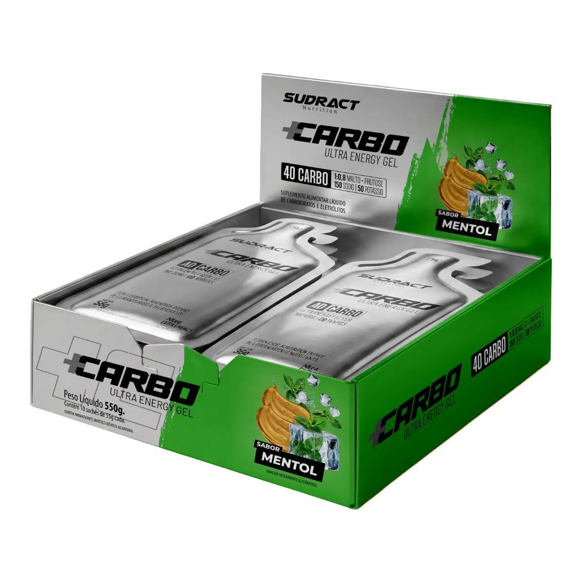 Mais Carbo Gel - 10 Sach�s 55g Mentol - Sudract