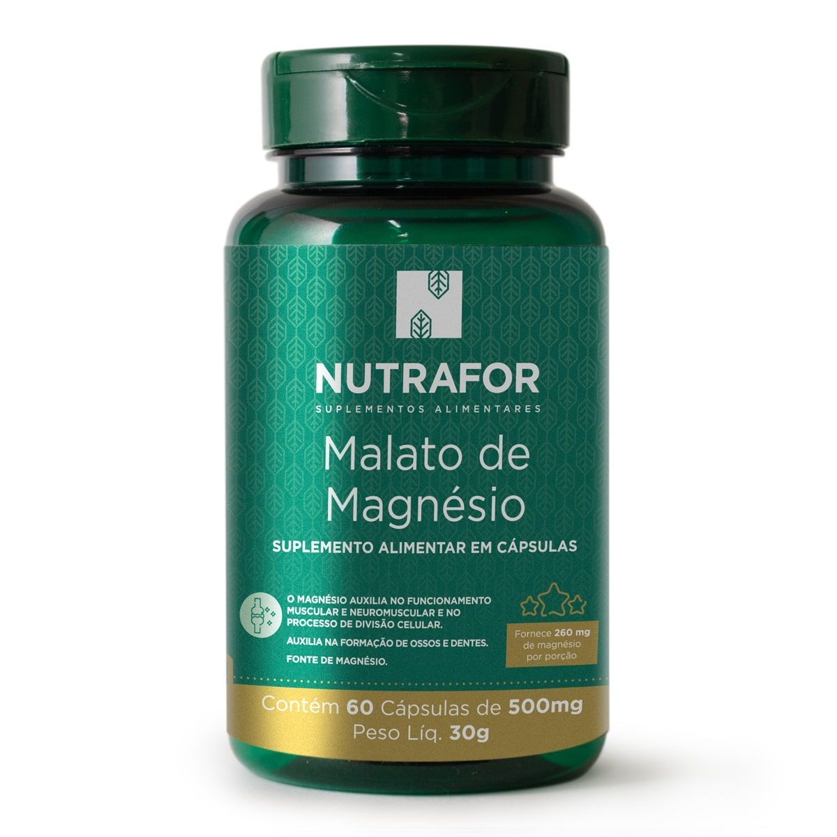 Malato de Magn�sio - 60 C�psulas - Nutrafor*** Data Venc. 30/04/2023