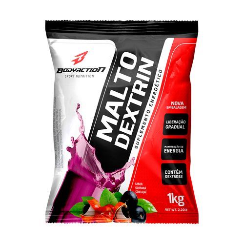Malto Dextrin - 1000g Refil Guarana com A�a� - BodyAction*** AVARIA NA EMBALAGEM ***Data Venc. 31/10/20