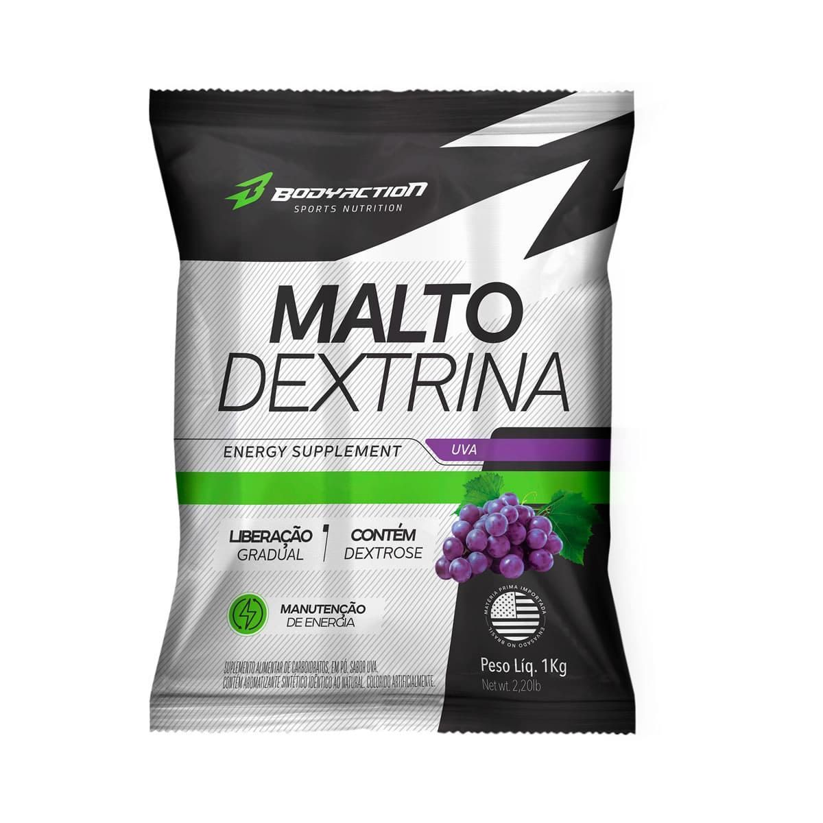 Malto Dextrin - 1000g Refil Uva - BodyAction*** Data Venc. 30/07/2026 A.E