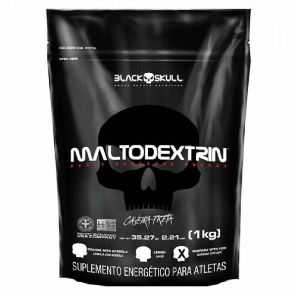 MaltoDextrin - 1000g Guarana com A�ai - Black Skull