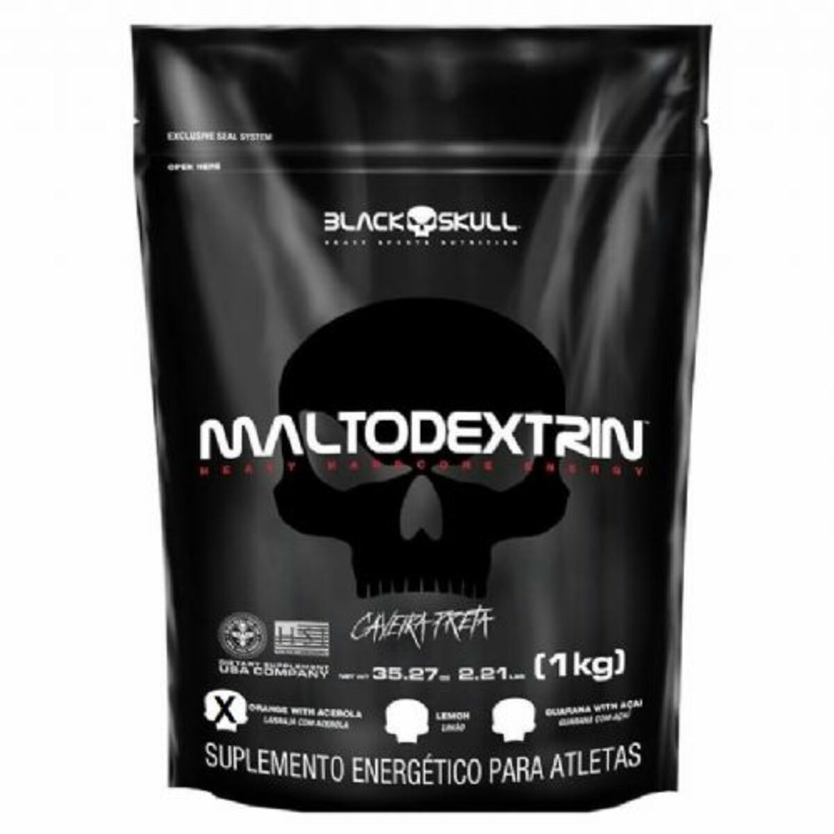 MaltoDextrin - 1000g Laranja com Acerola - Black Skull