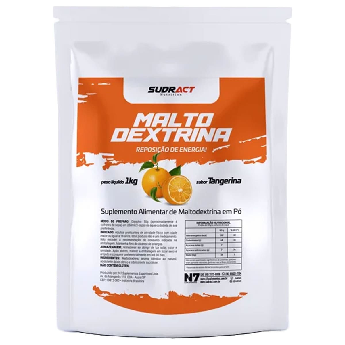 Maltodextrina - 1000g Tangerina - Sudract