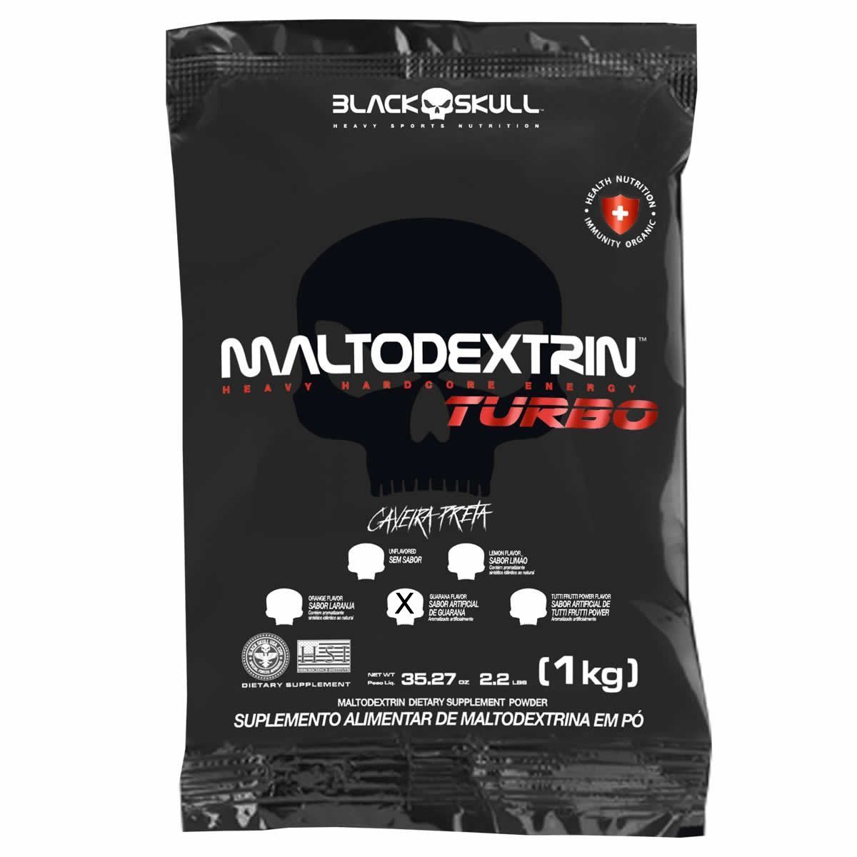 Maltodextrina Turbo - 1000g Refil Guaran� - BlackSkull