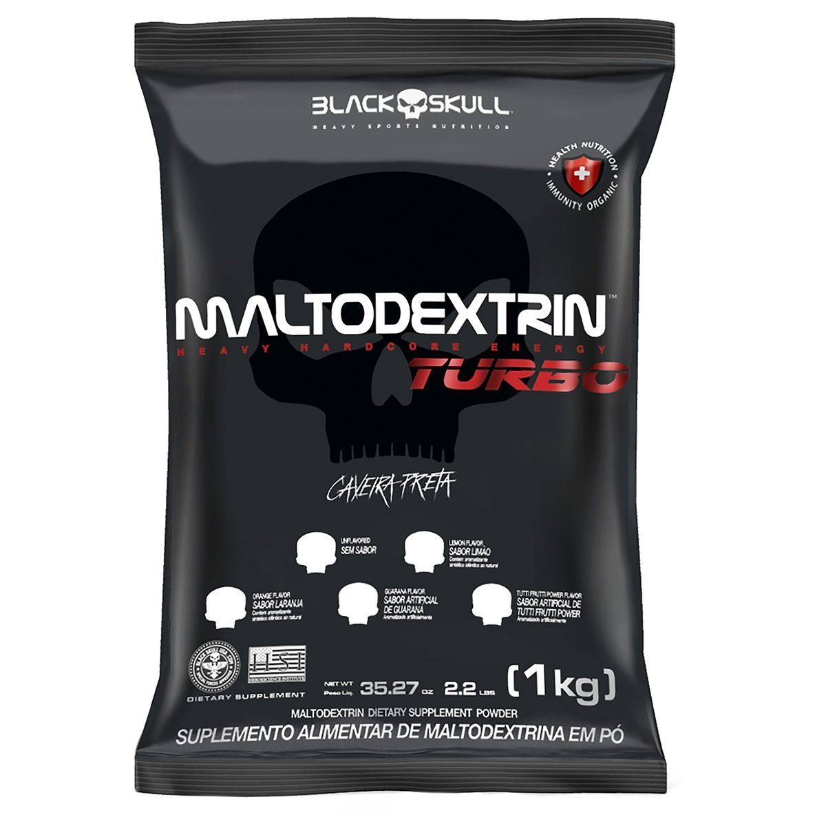 Maltodextrina Turbo - 1000g Refil Lim�o - BlackSkull*** Data Venc. 30/8/23