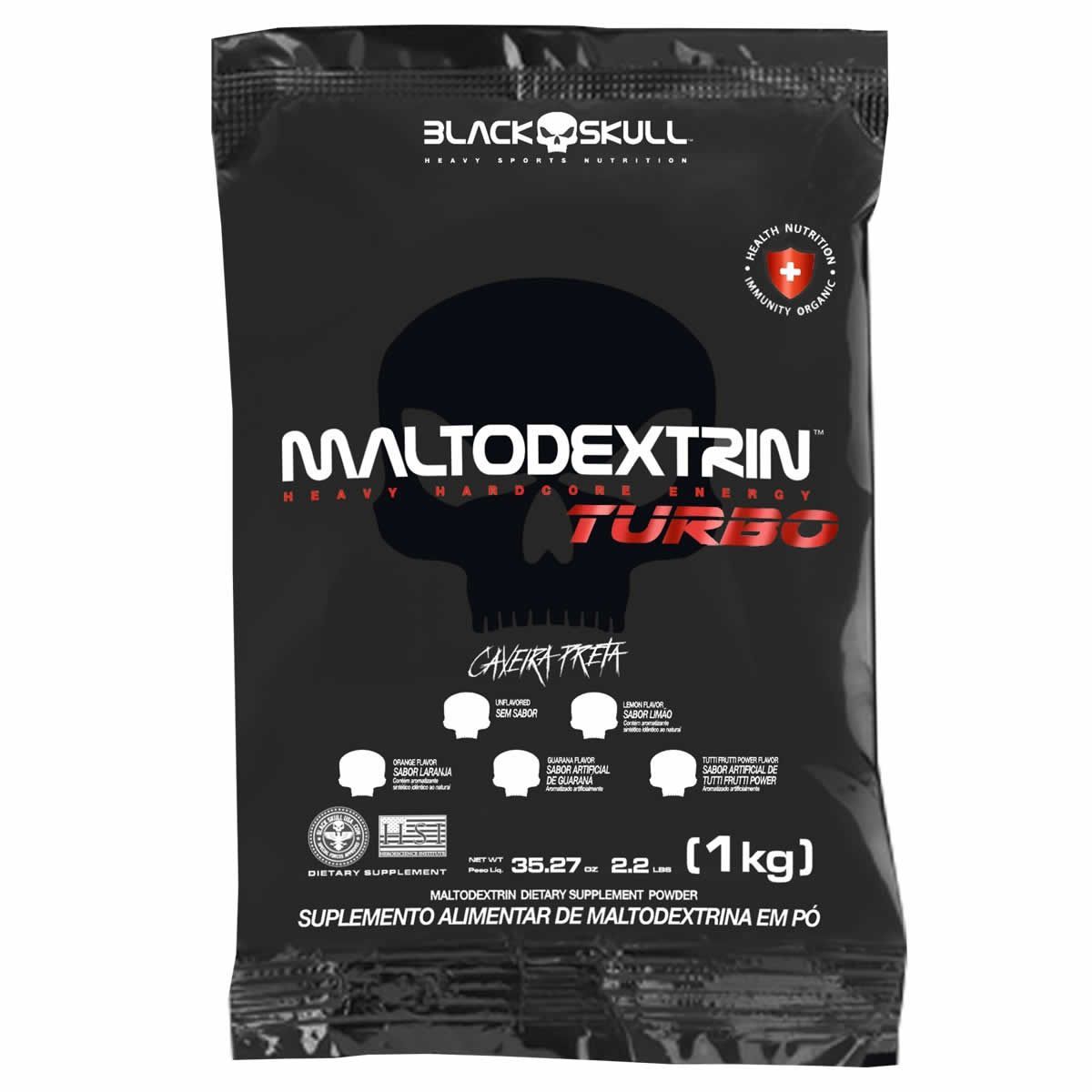 Maltodextrina Turbo - 1000g Refil Sem Sabor - BlackSkull