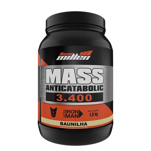 Mass 3400 Anticatabolic - 1500g Baunilha - New Millen
