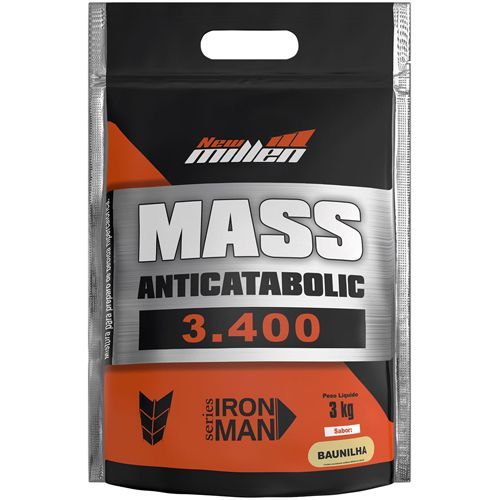 Mass 3400 Anticatabolic - 3000g Refil Baunilha - New Millen