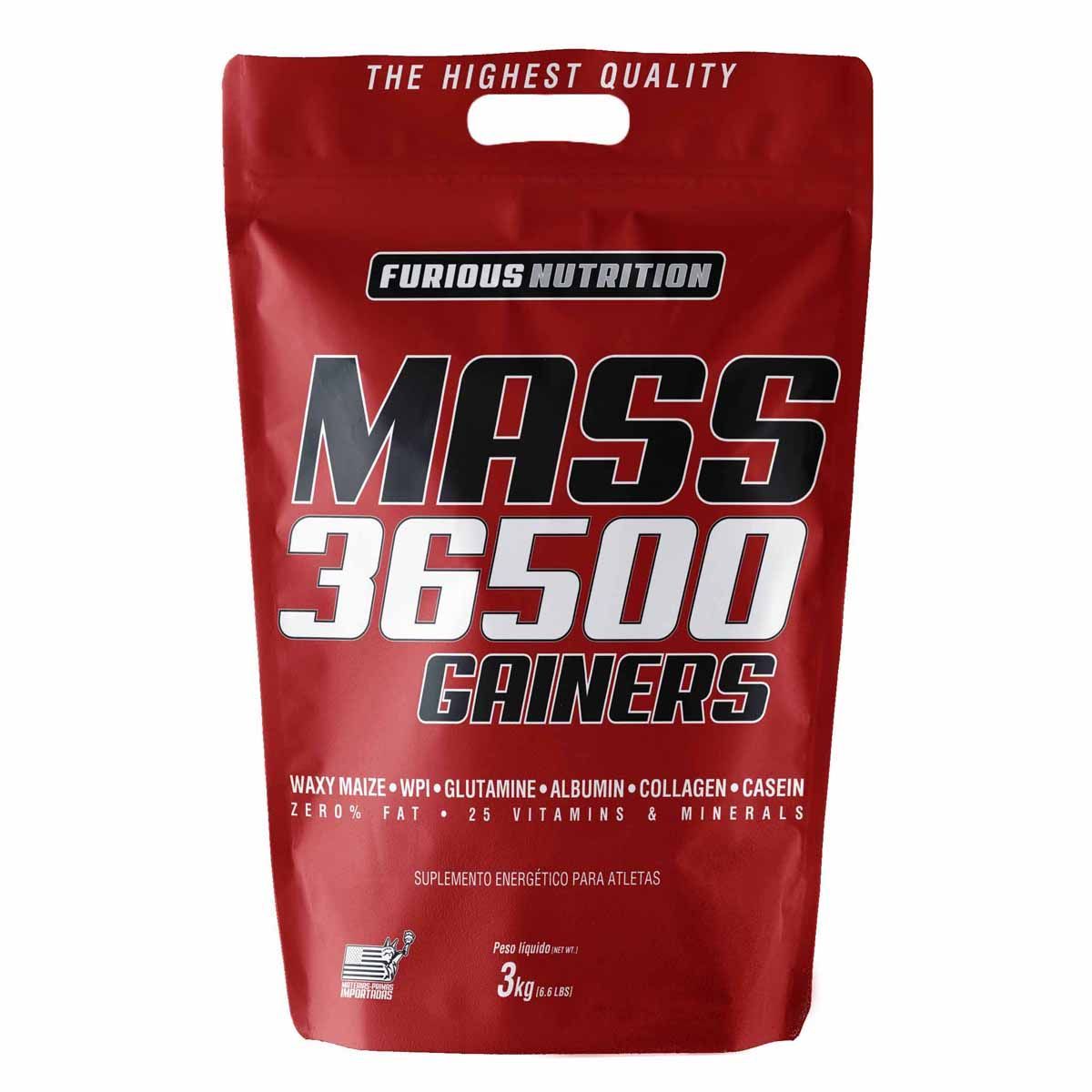 Mass 36500 Gainers - 3000g Chocolate - Furious Nutrition