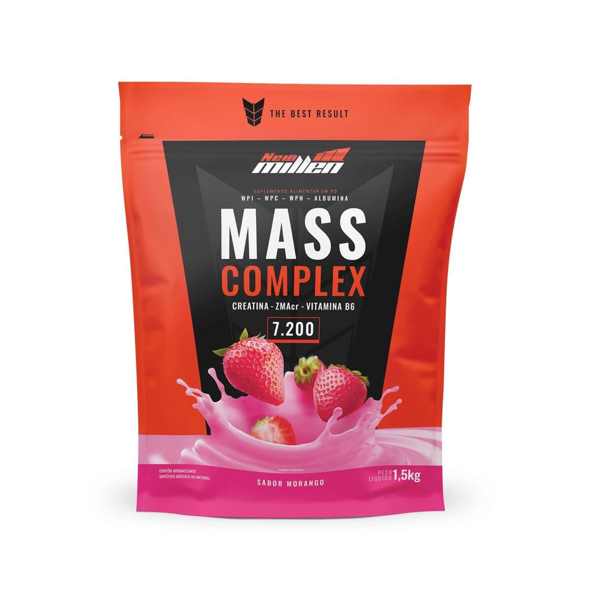 Mass Complex - 1500g Refil Morango - New Millen