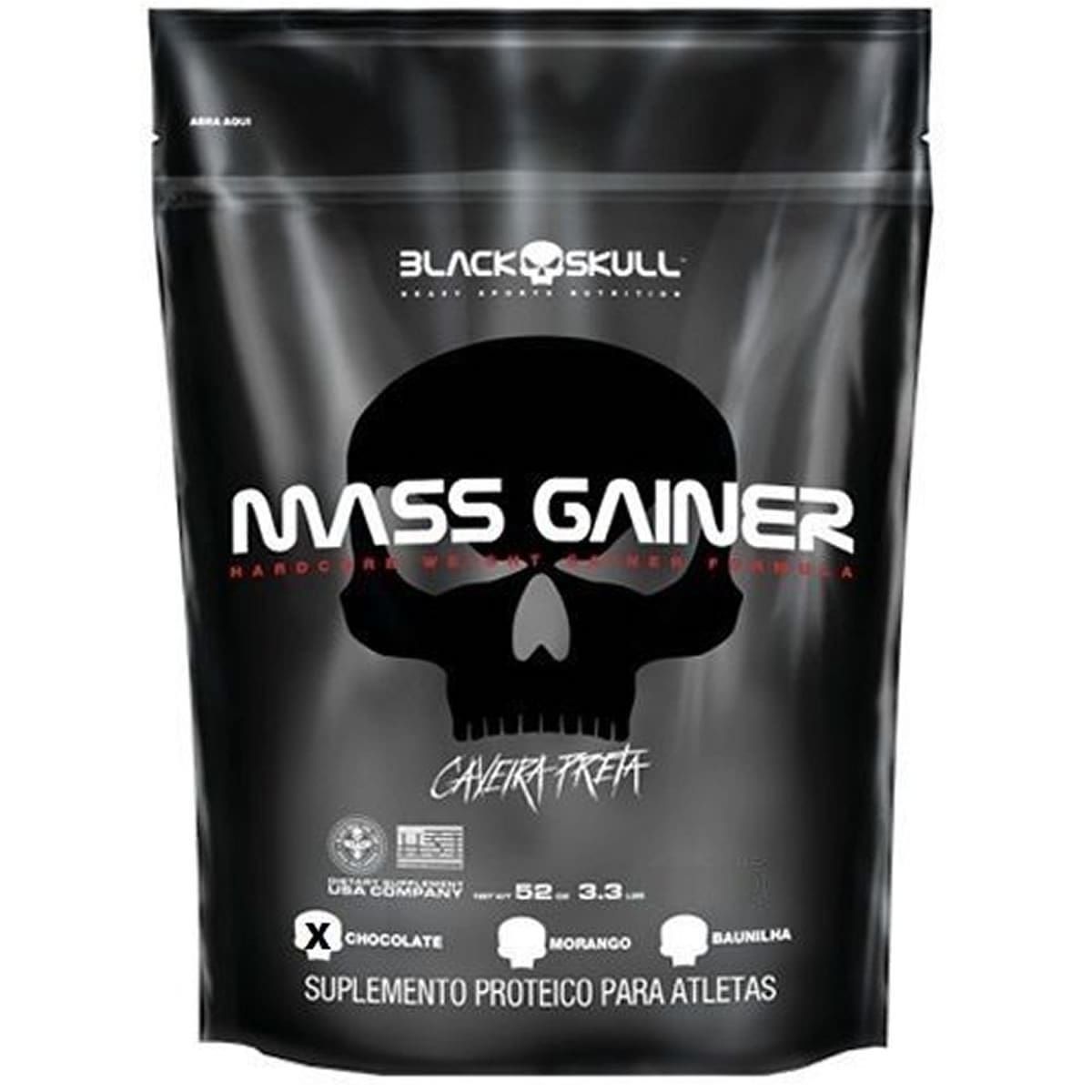 Mass Gainer - 3000g Refil Chocolate - Black Skull*** Data Venc. 30/8/23