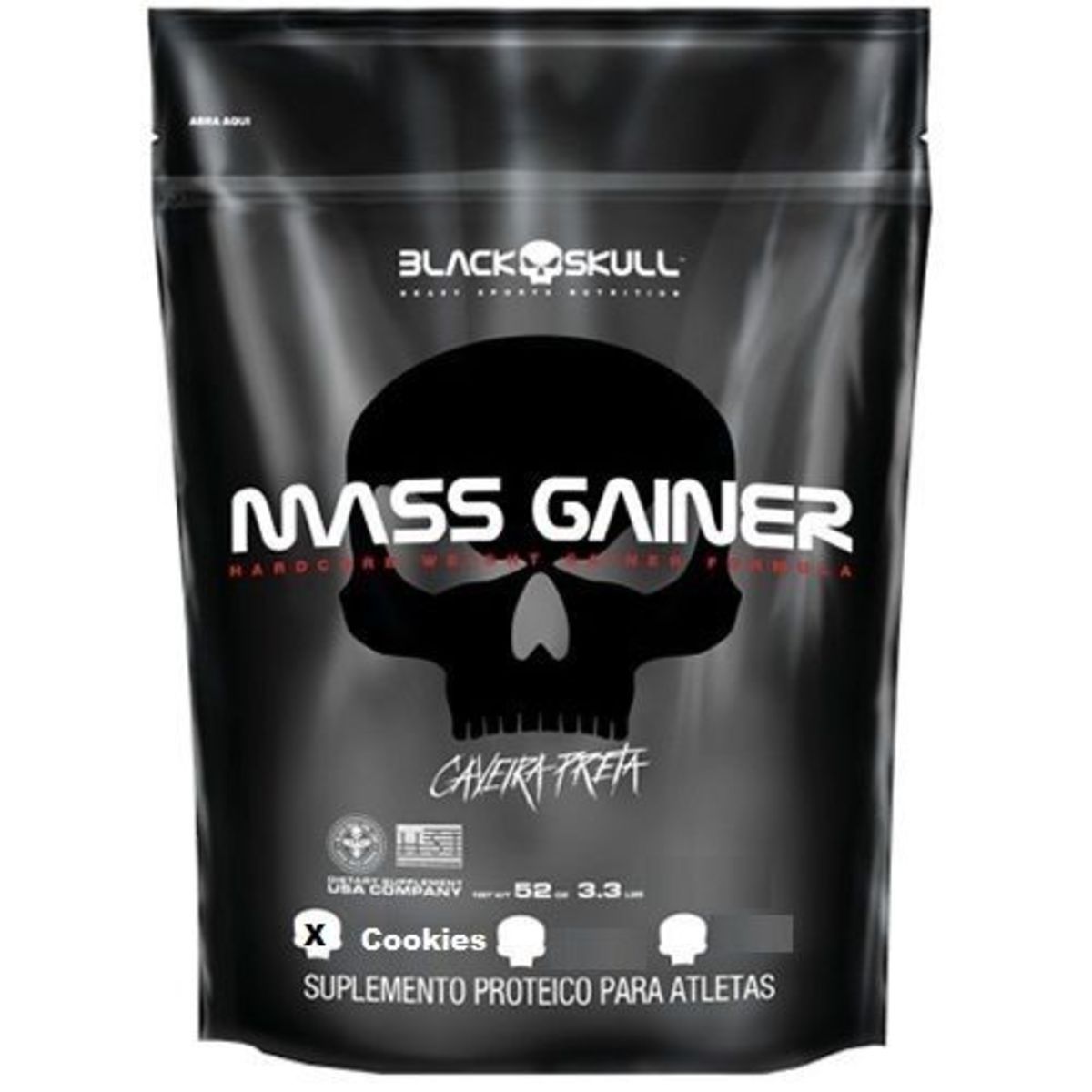Mass Gainer - 3000g Refil Cookies & Cream - Black Skull