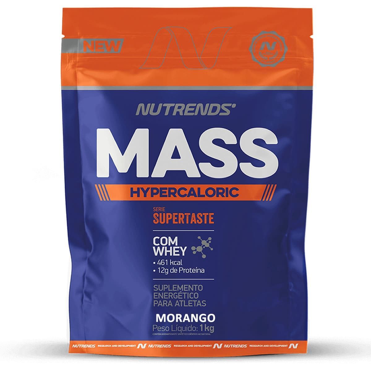 Mass Hypercaloric - 1000g Refil Morango -  Nutrends