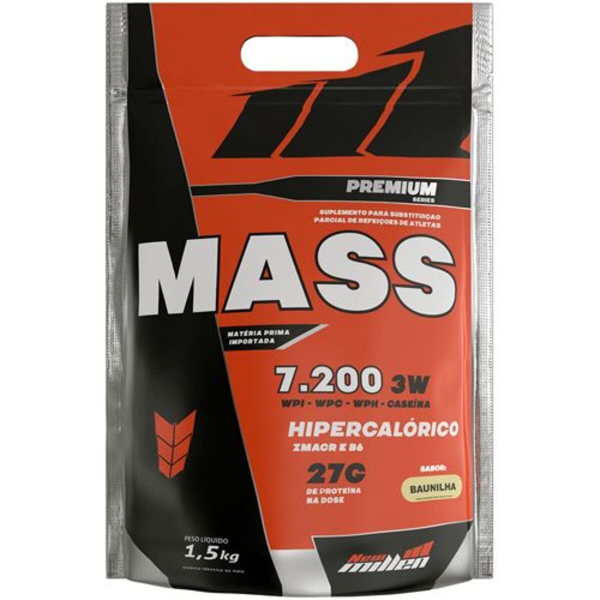 Mass Premium 7200 - 1500g Refil Baunilha - New Millen