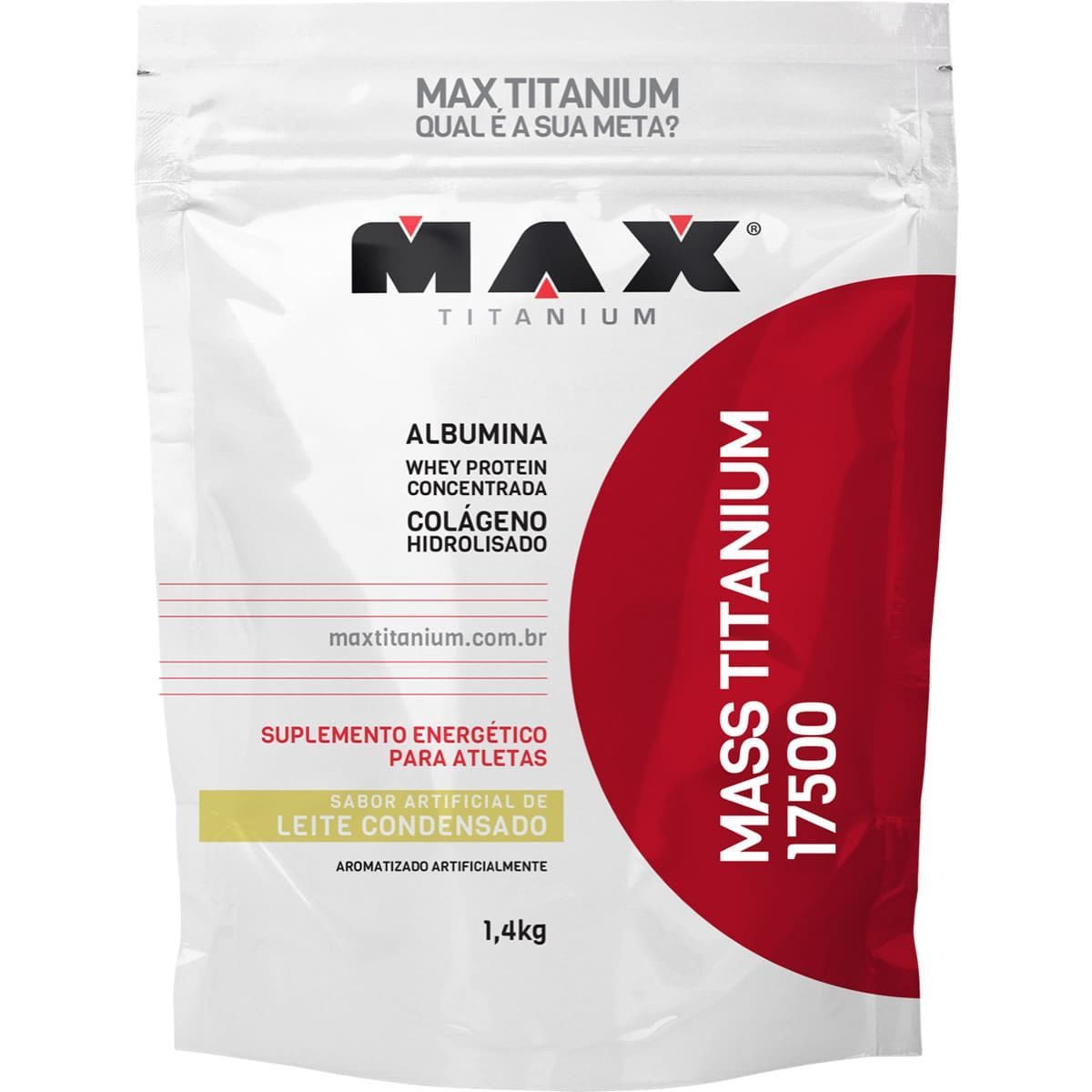 Mass Titanium 17500 - 1400g Refil Leite Condensado - Max Titanium*** Data Venc. 01/12/2022
