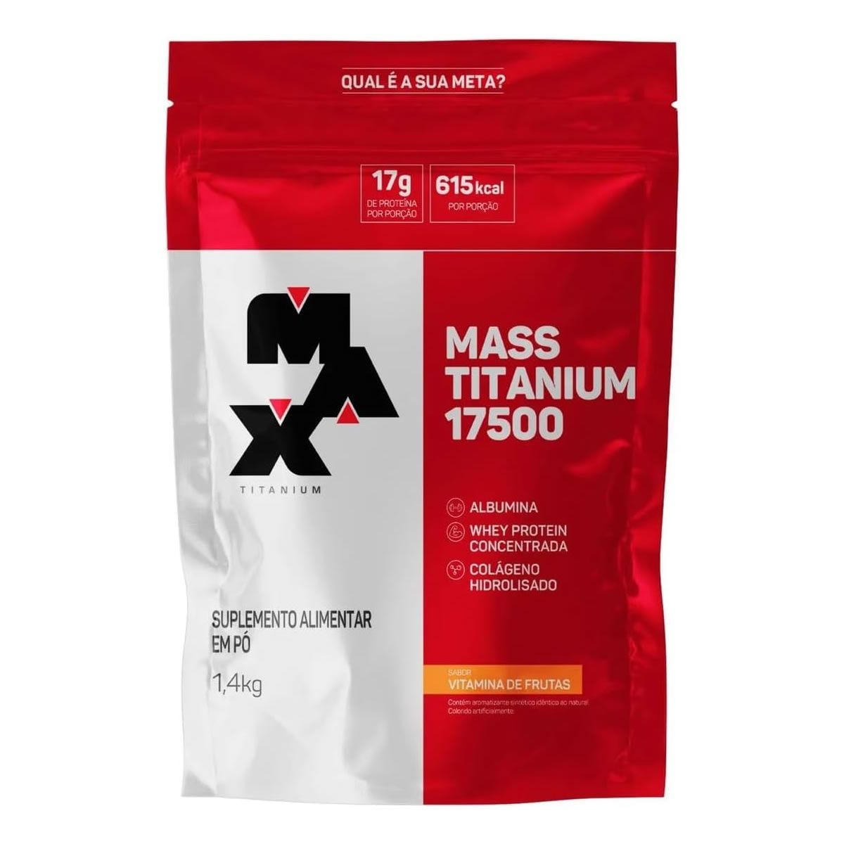 Mass Titanium 17500 - 1400g Refil Vitamina de Frutas - Max Titanium
