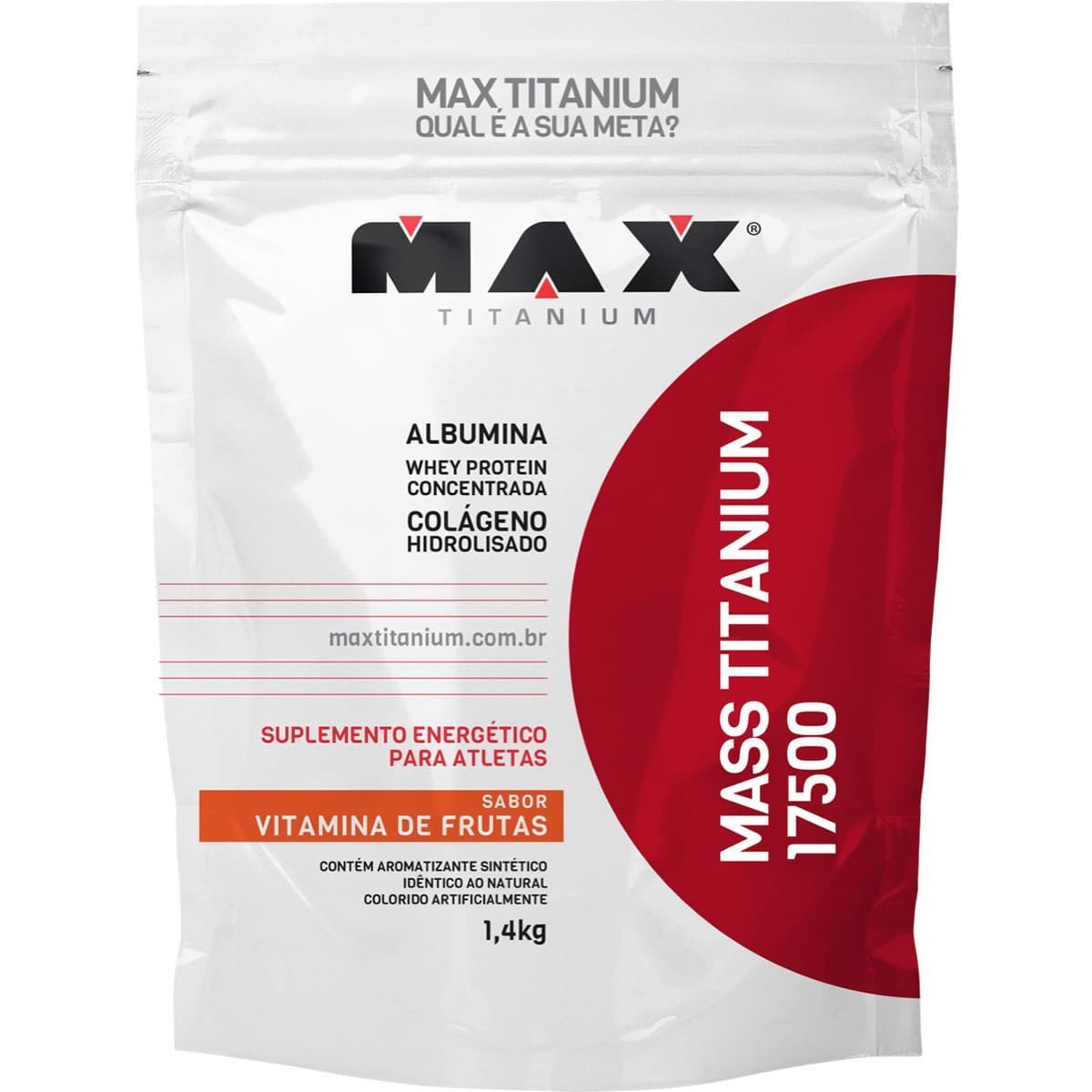 Mass Titanium 17500 - 1400g Refil Vitamina de Frutas - Max Titanium*** Data Venc. 12/08/23