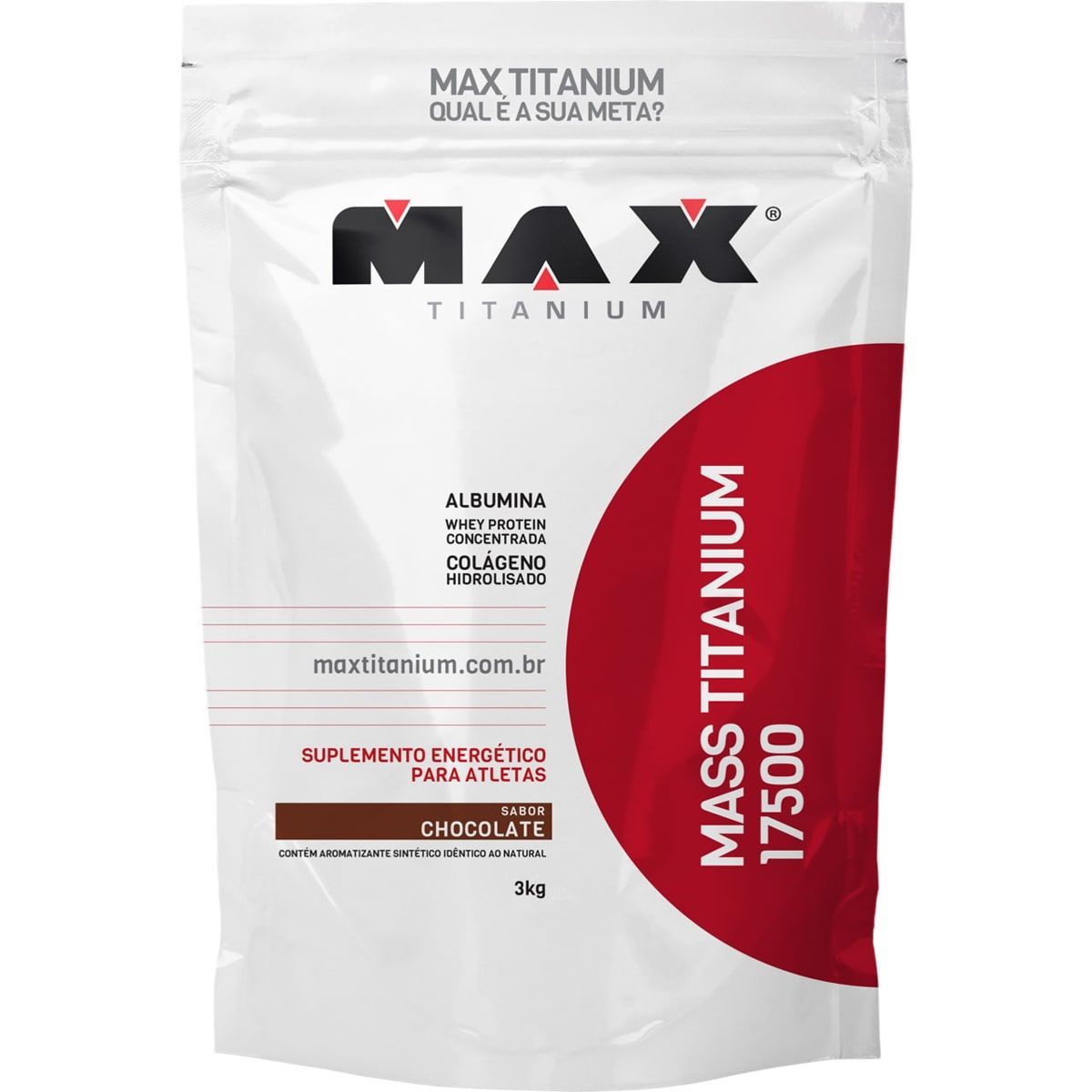 Mass Titanium 17500 - 3000g Refil Chocolate - Max Titanium*** CORTE EMBALAGEM EXTERNA ***Data Venc. 06/07/2021