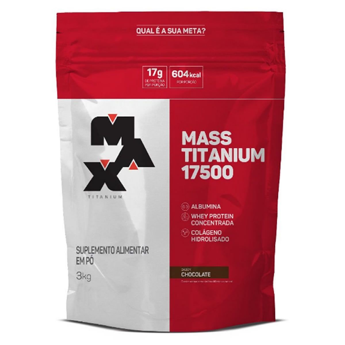 Mass Titanium 17500 - 3000g Refil Chocolate - Max Titanium*** Data Venc. 05/02/2023