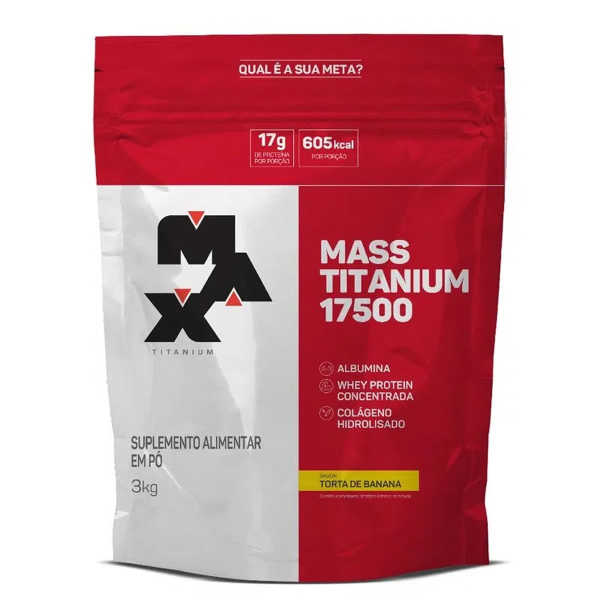 Mass Titanium 17500 - 3000g Refil Torta de Banana - Max Titanium