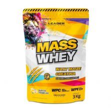 Mass Whey - Refil 3000g Baunilha Caramelada - Leader Nutrition