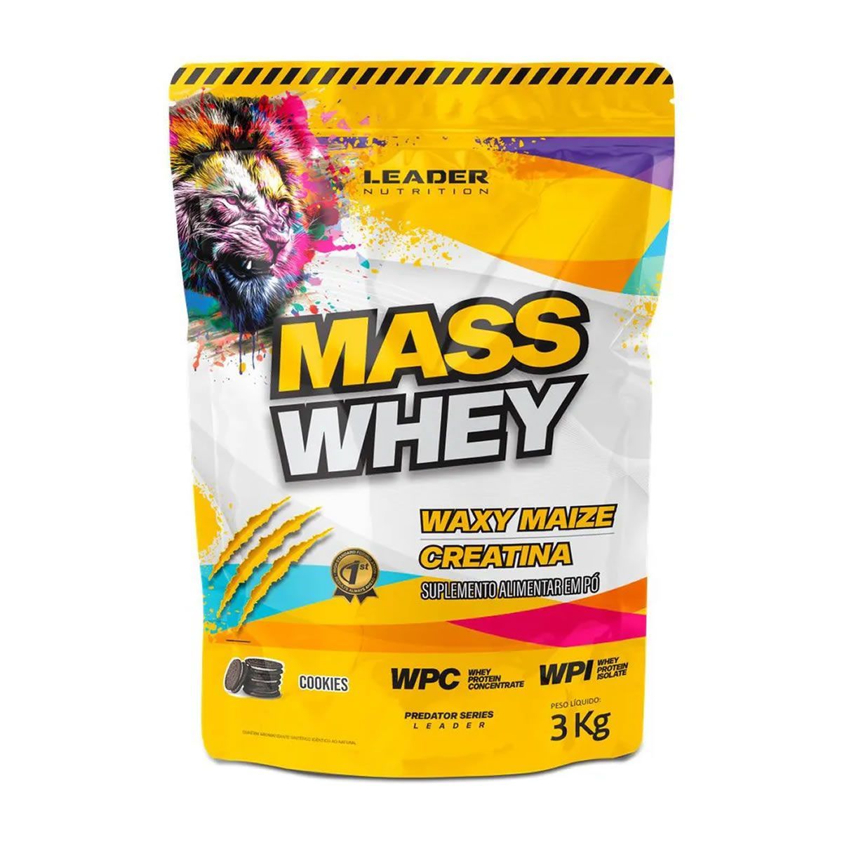 Mass Whey - Refil 3000g Chocolate Cremoso - Leader Nutrition